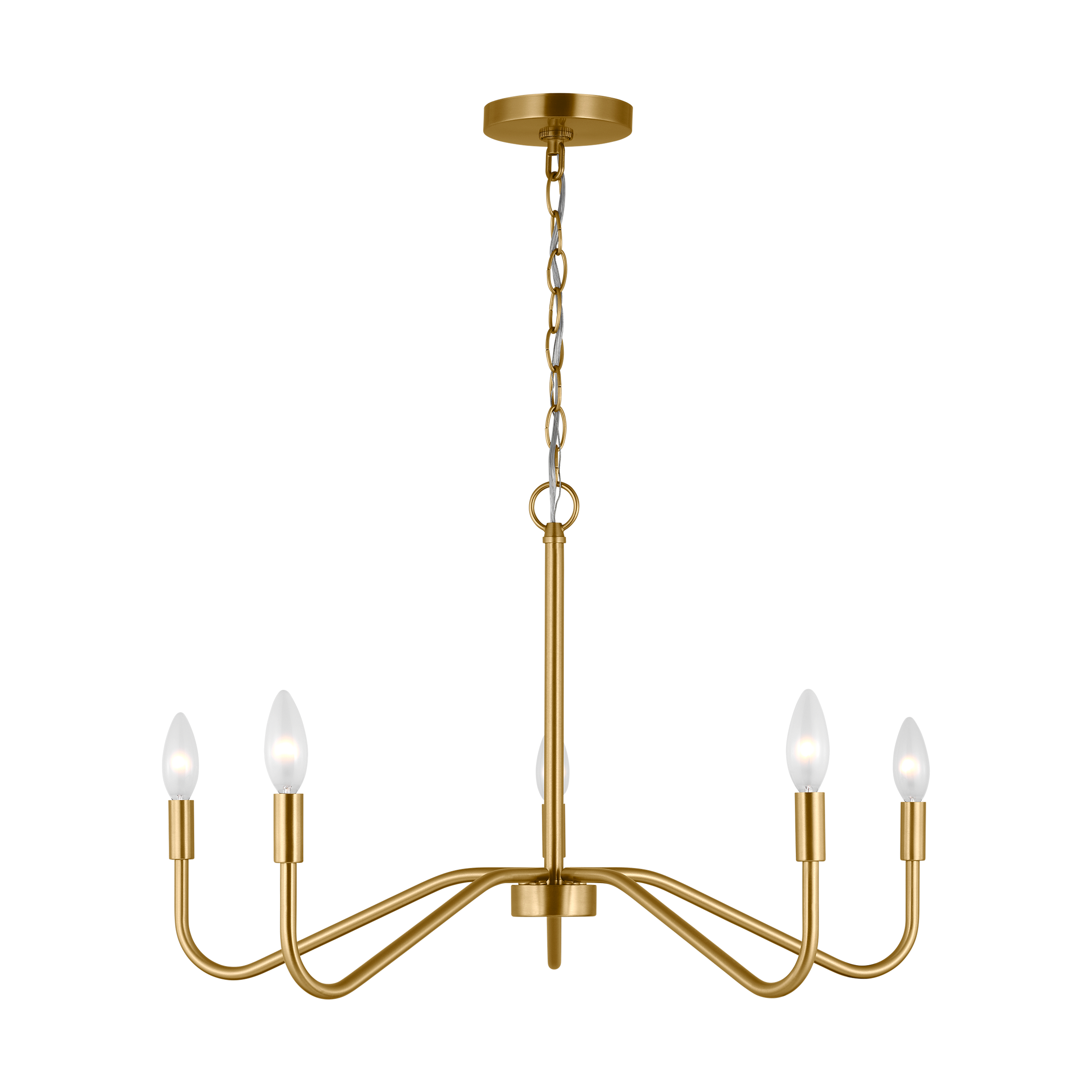 Eldon Large Chandelier Satin Brass