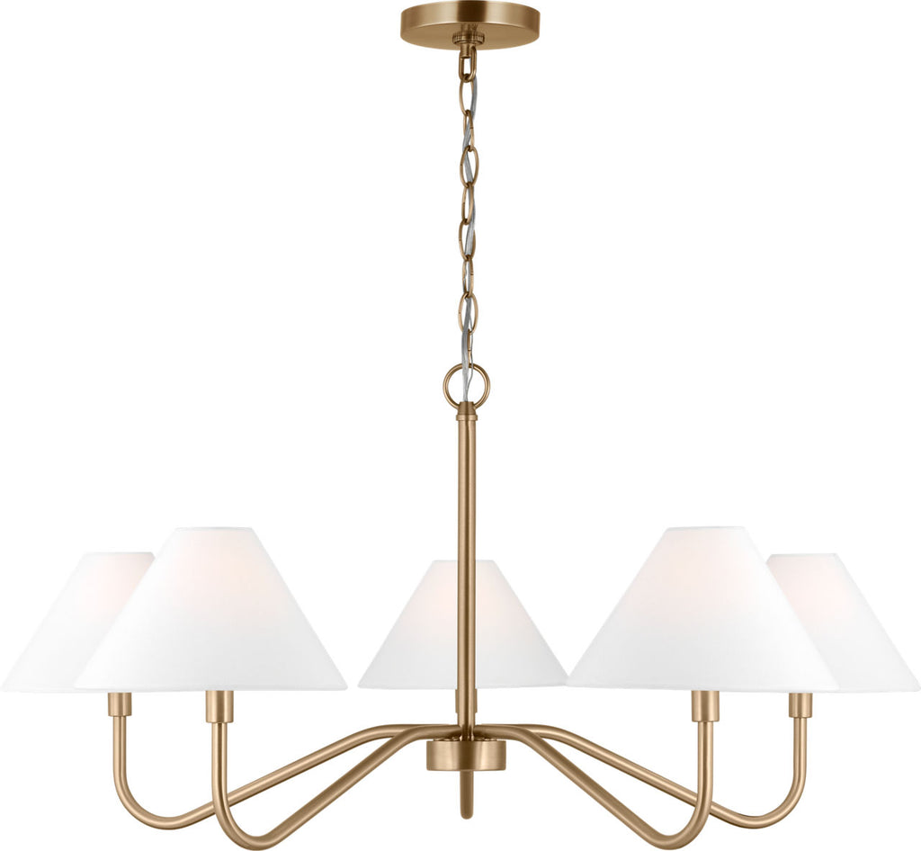 Eldon Large Chandelier Satin Brass