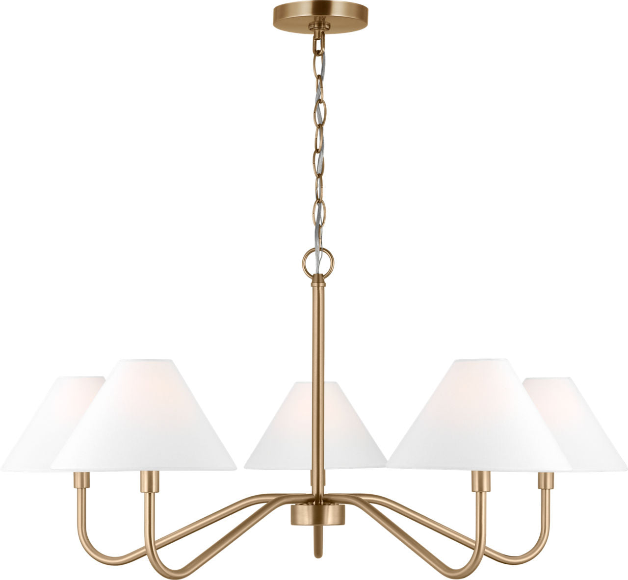Eldon Large Chandelier Satin Brass