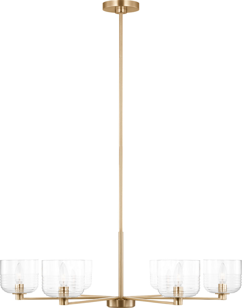 Lochdale Large Chandelier Satin Brass