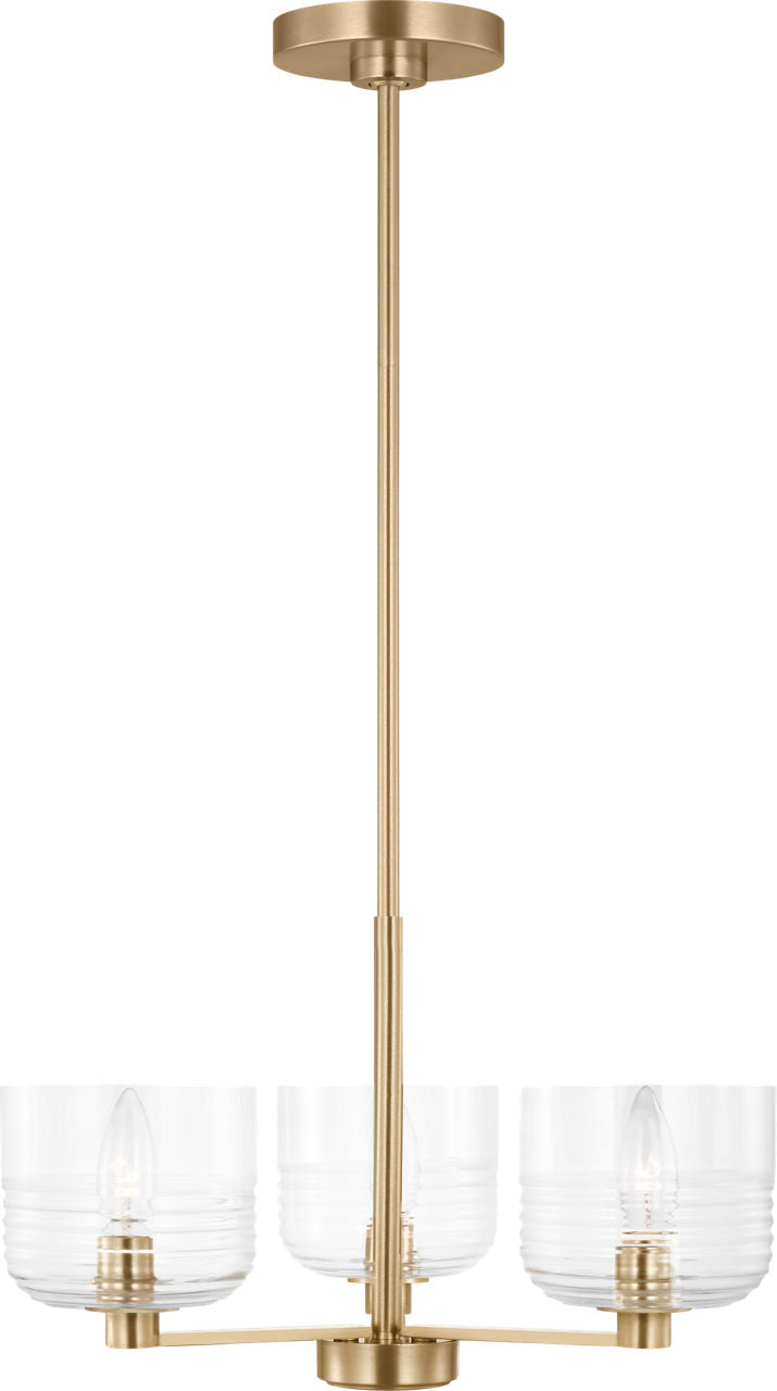 Lochdale Small Chandelier Satin Brass