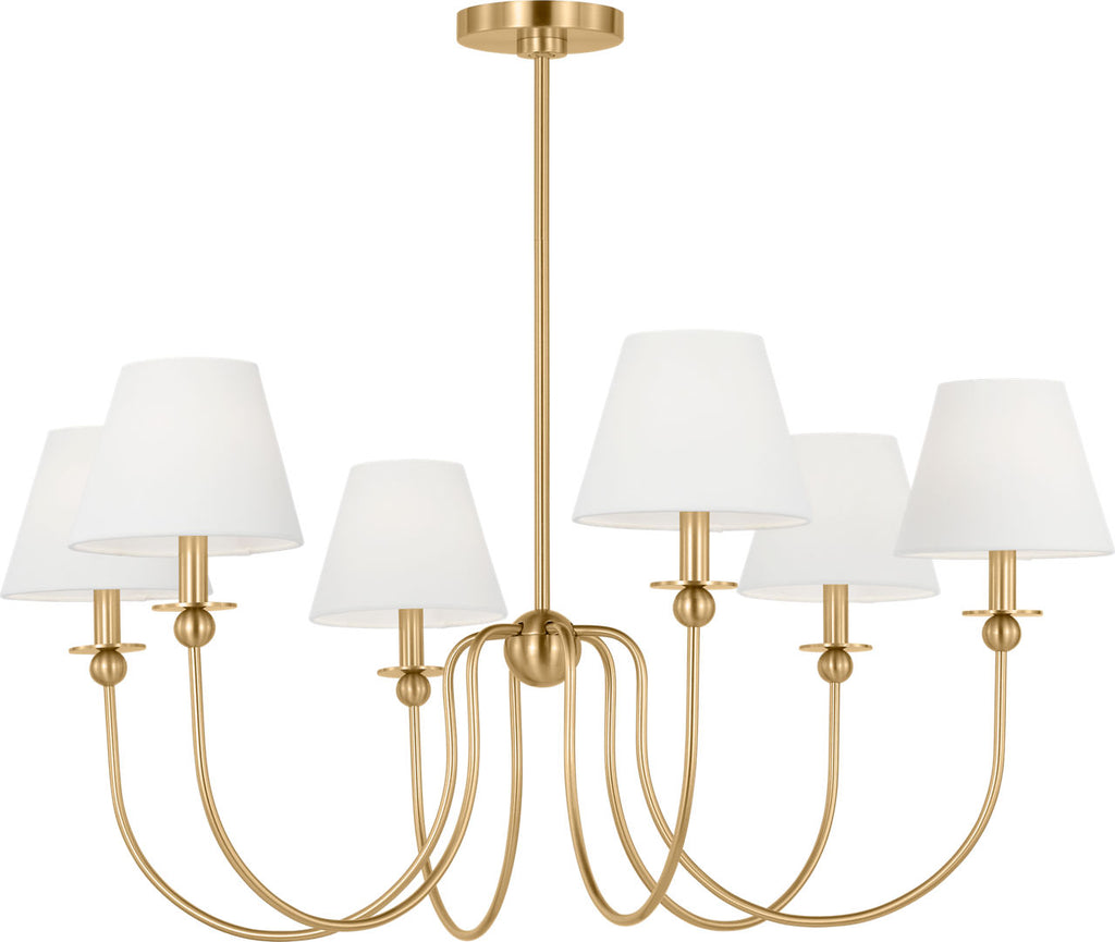Elsay Large Chandelier Satin Brass