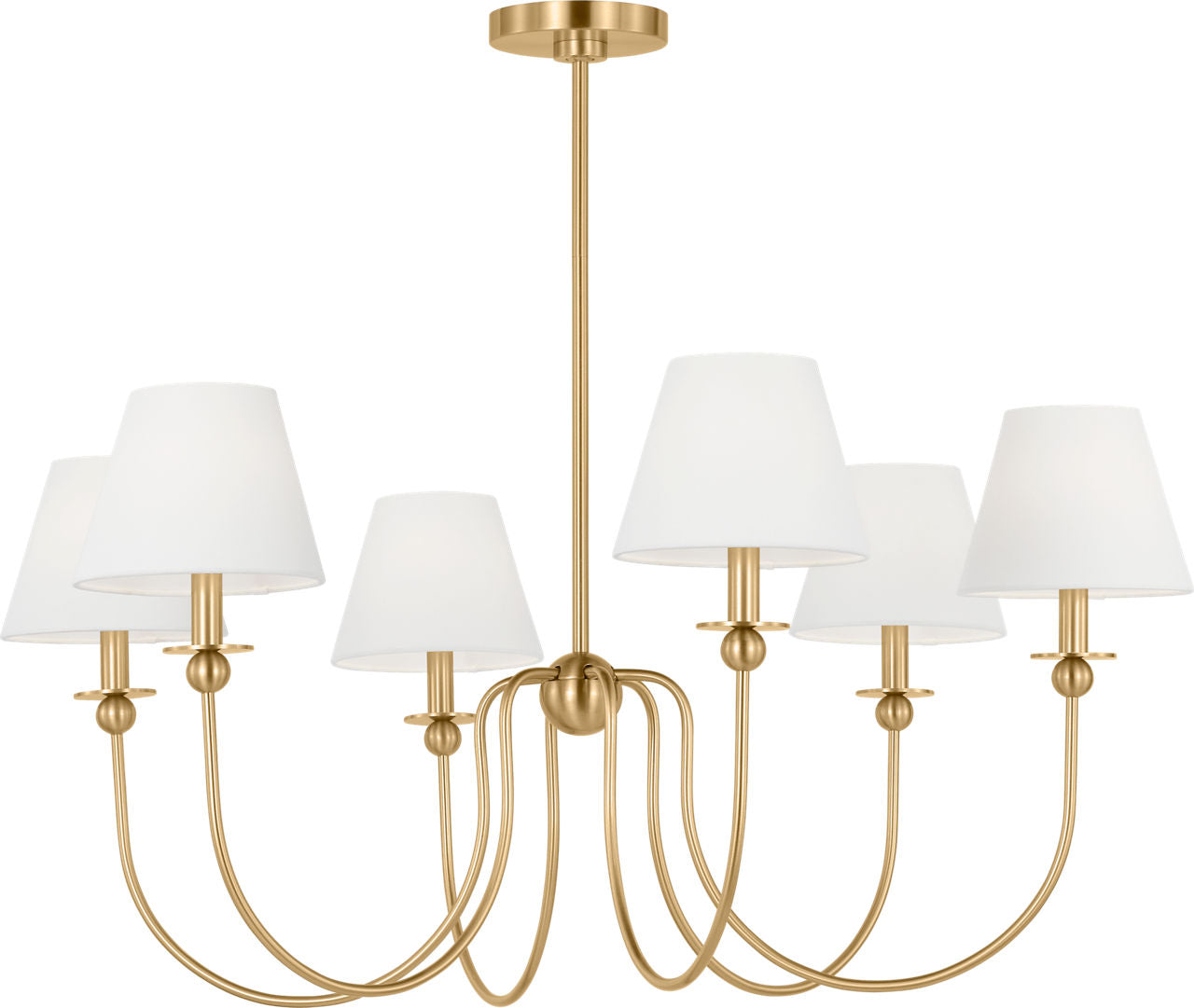 Elsay Large Chandelier Satin Brass
