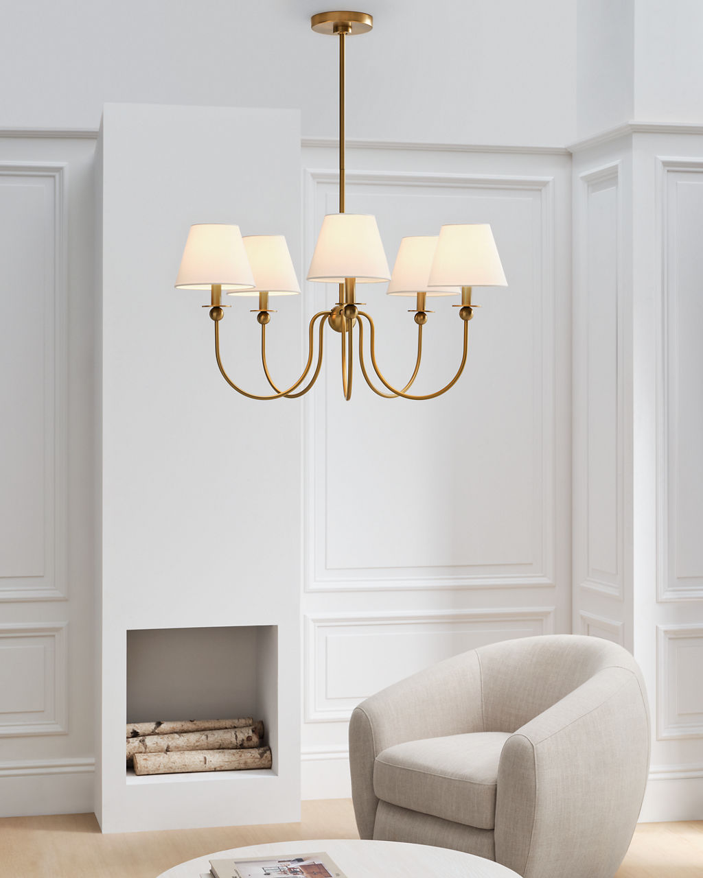 Elsay Large Chandelier Satin Brass