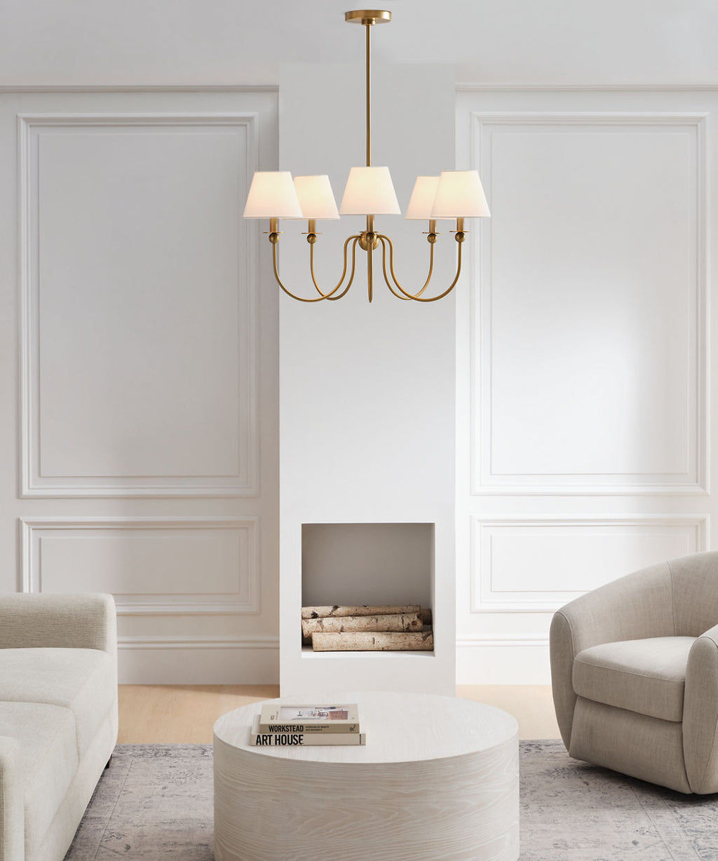 Elsay Large Chandelier Satin Brass