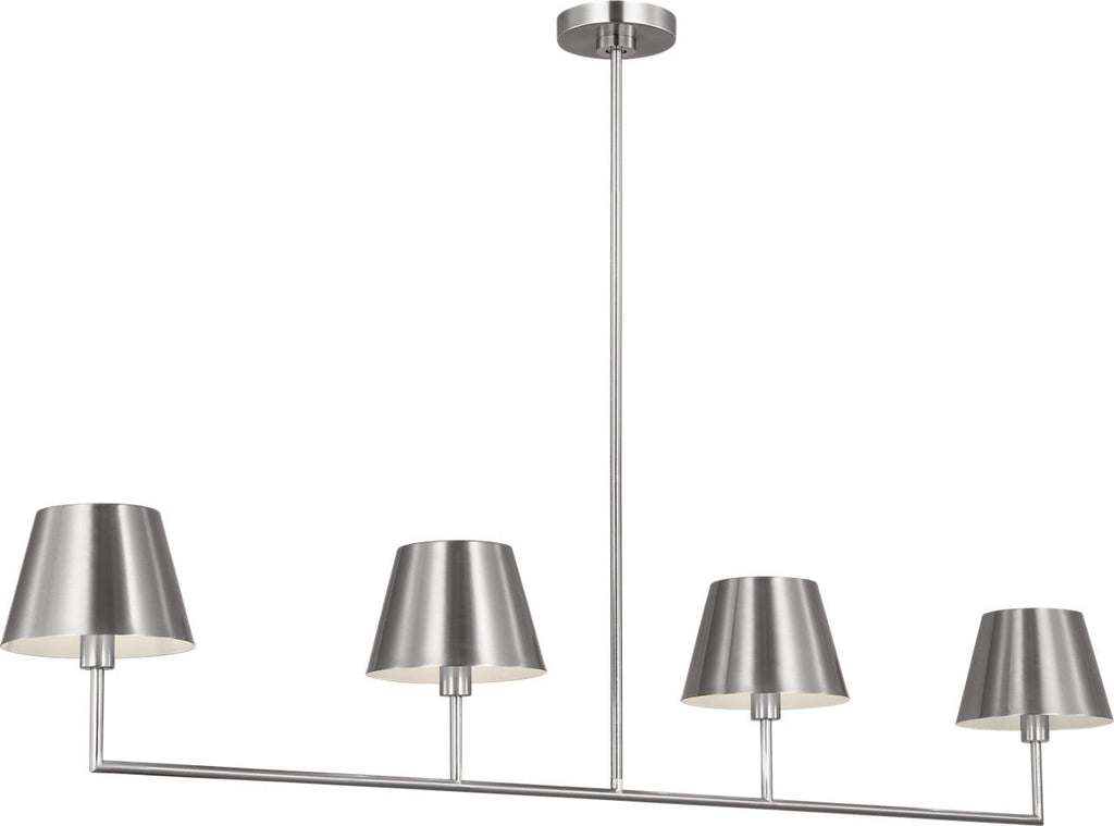 Ender Large Linear Chandelier Brushed Nickel