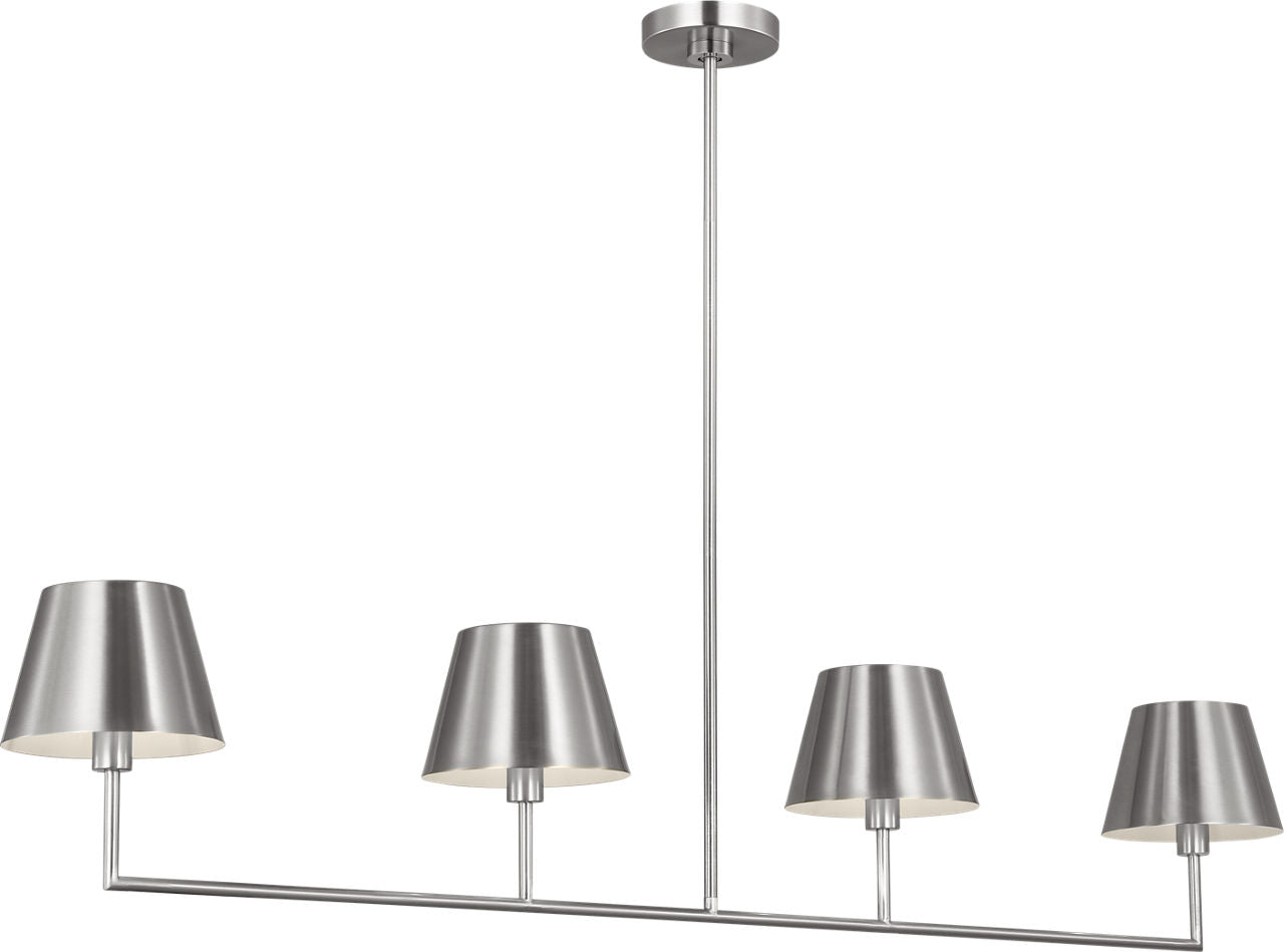 Ender Large Linear Chandelier Brushed Nickel