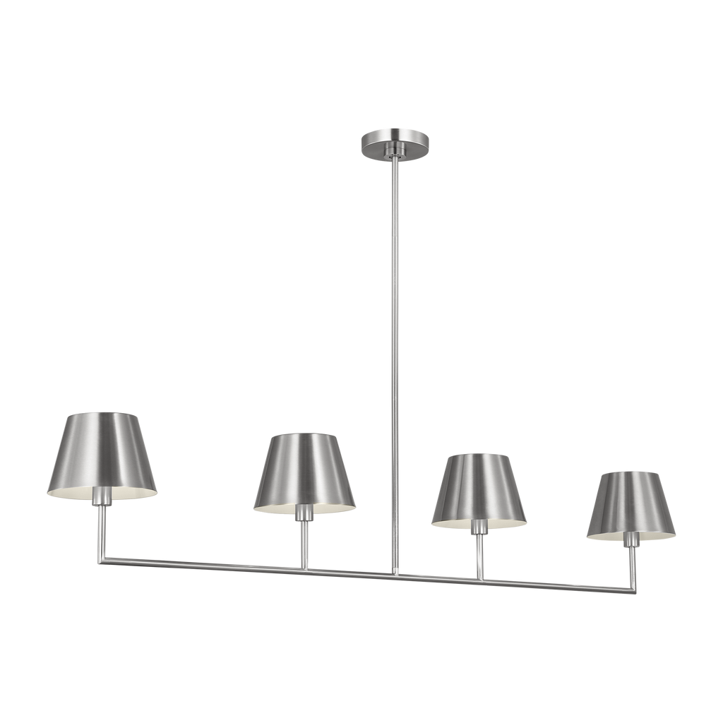 Ender Large Linear Chandelier Brushed Nickel