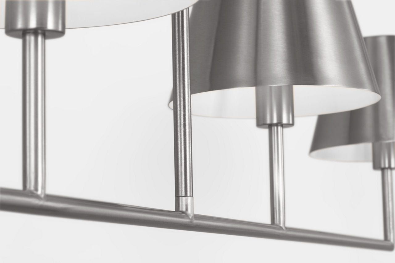 Ender Large Linear Chandelier Brushed Nickel