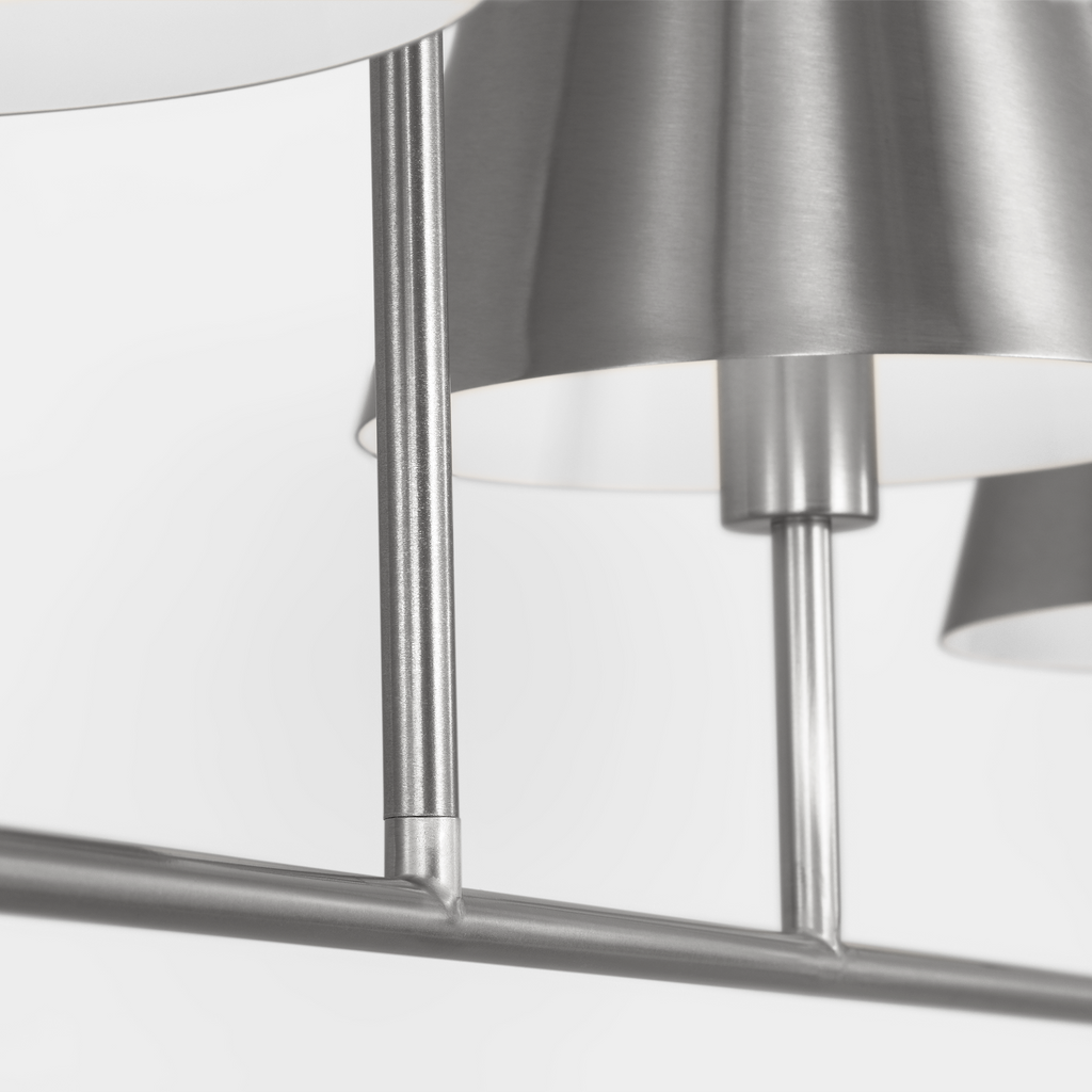 Ender Large Linear Chandelier Brushed Nickel