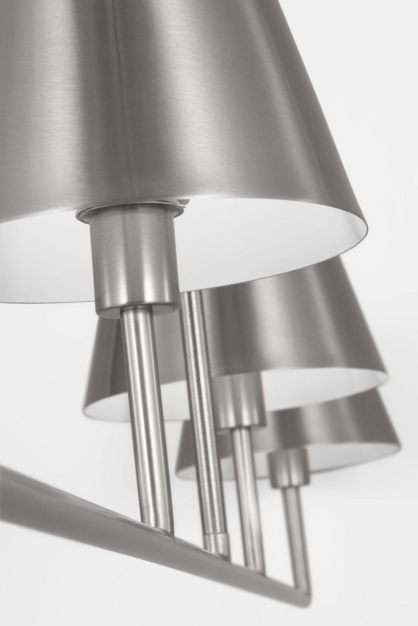 Ender Large Linear Chandelier Brushed Nickel
