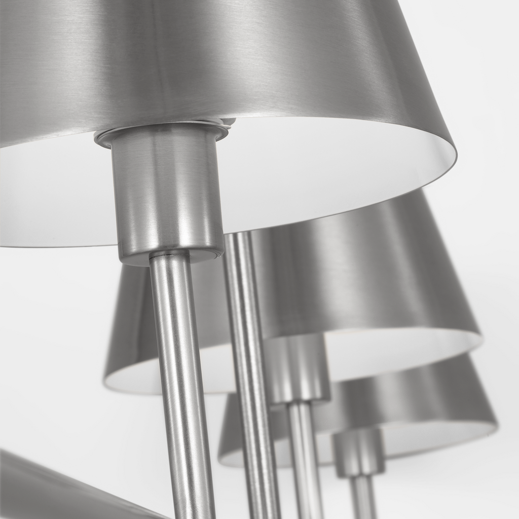 Ender Large Linear Chandelier Brushed Nickel