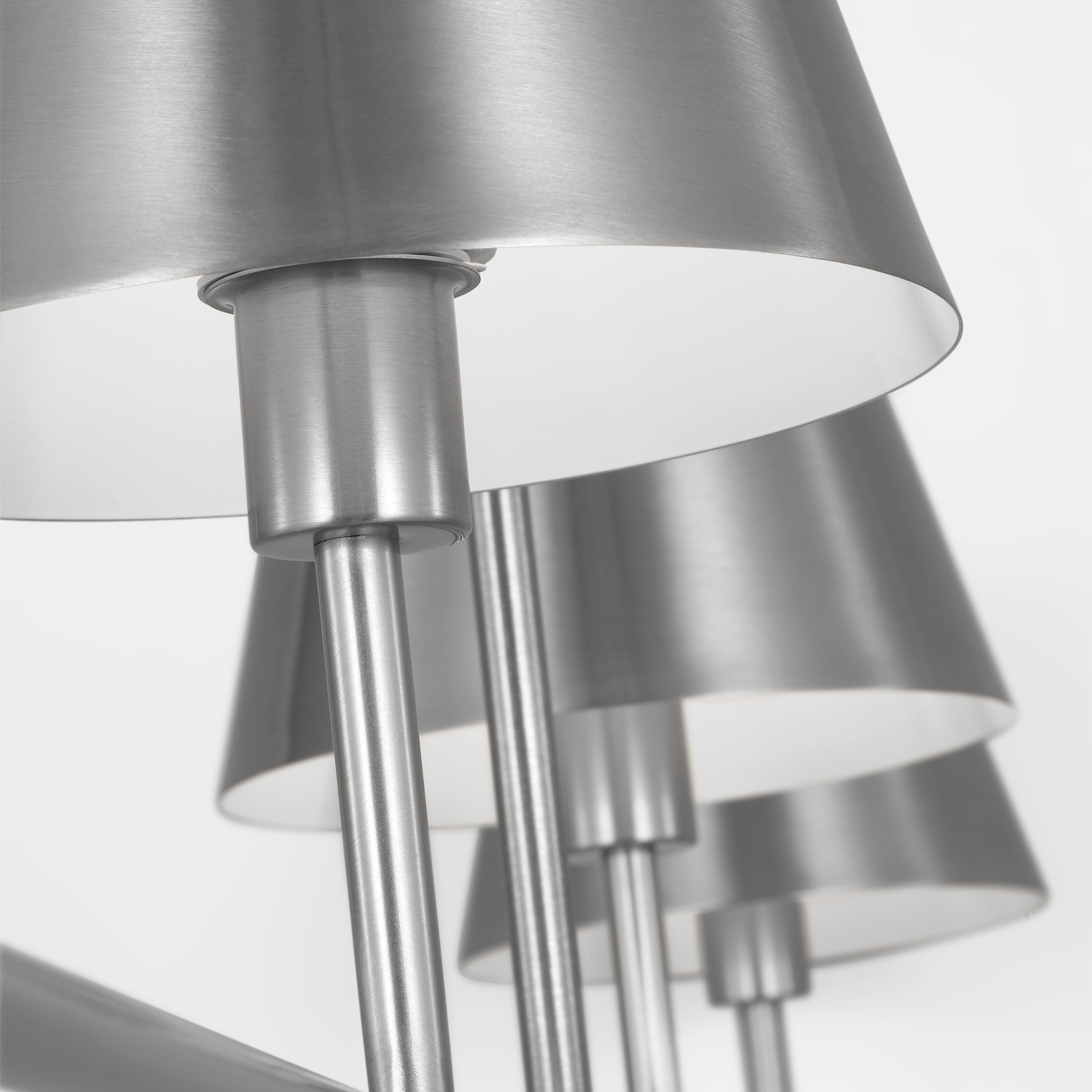 Ender Large Linear Chandelier Brushed Nickel