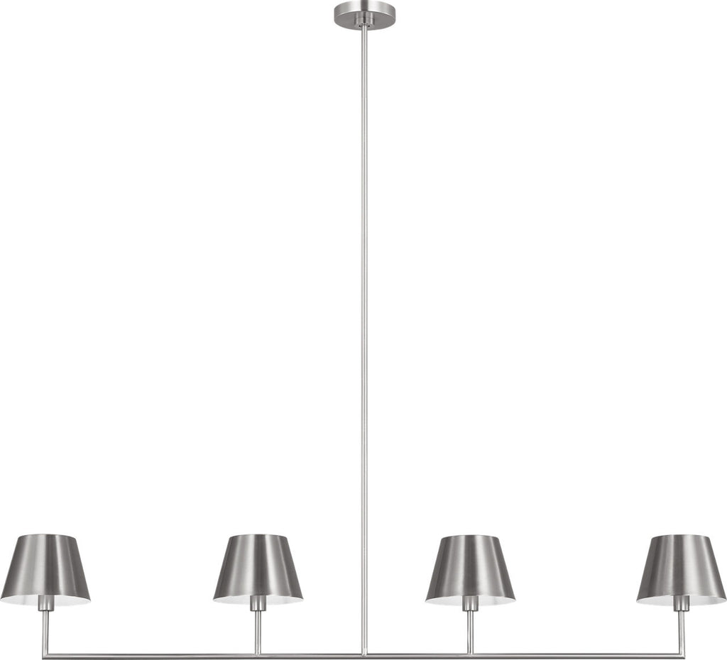 Ender Large Linear Chandelier Brushed Nickel