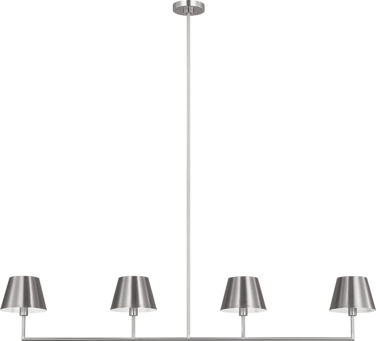 Ender Large Linear Chandelier Brushed Nickel