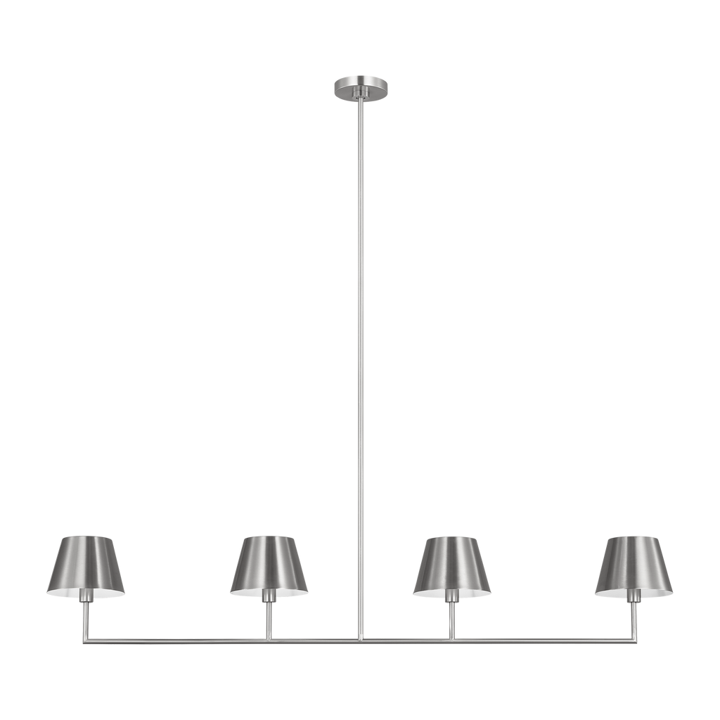 Ender Large Linear Chandelier Brushed Nickel