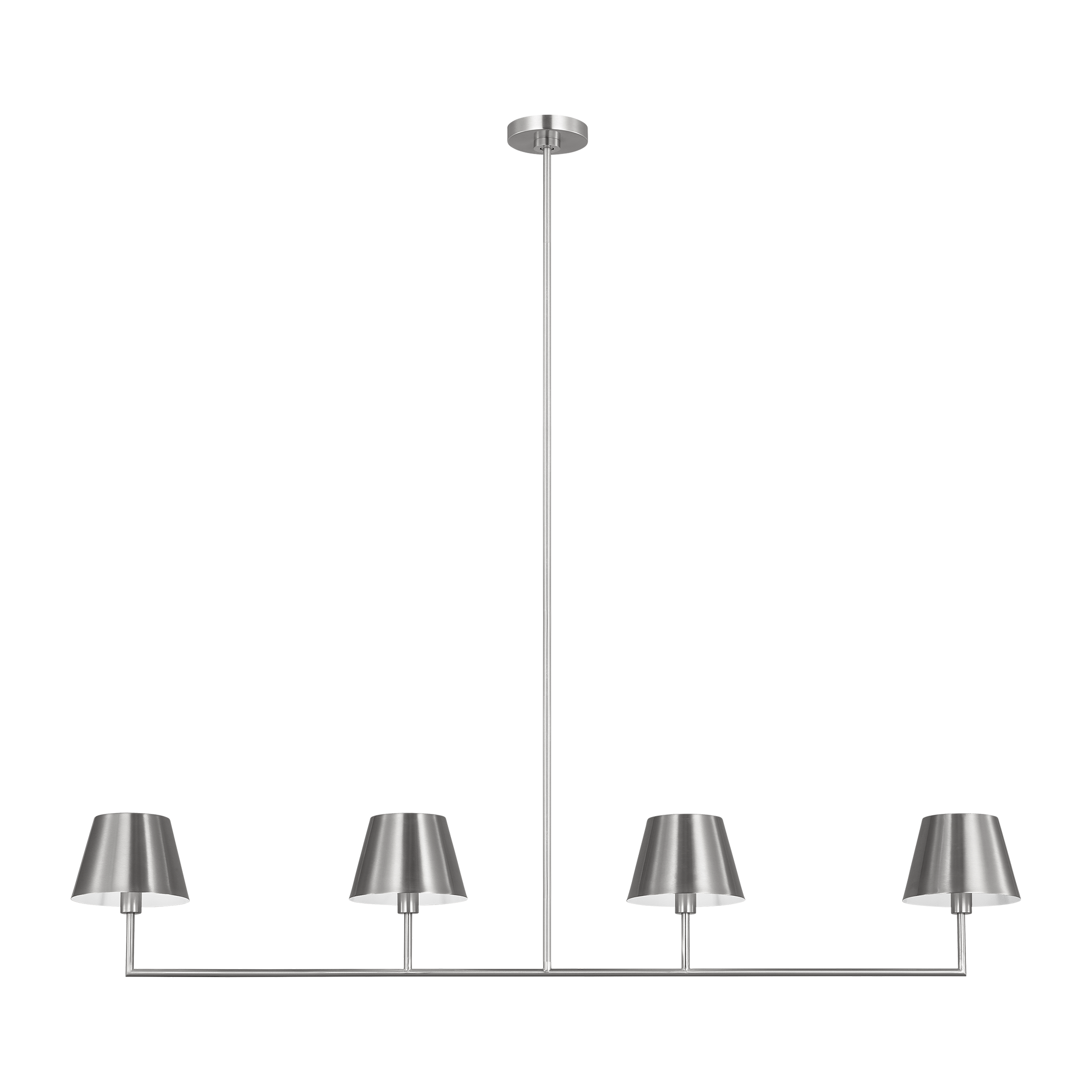 Ender Large Linear Chandelier Brushed Nickel