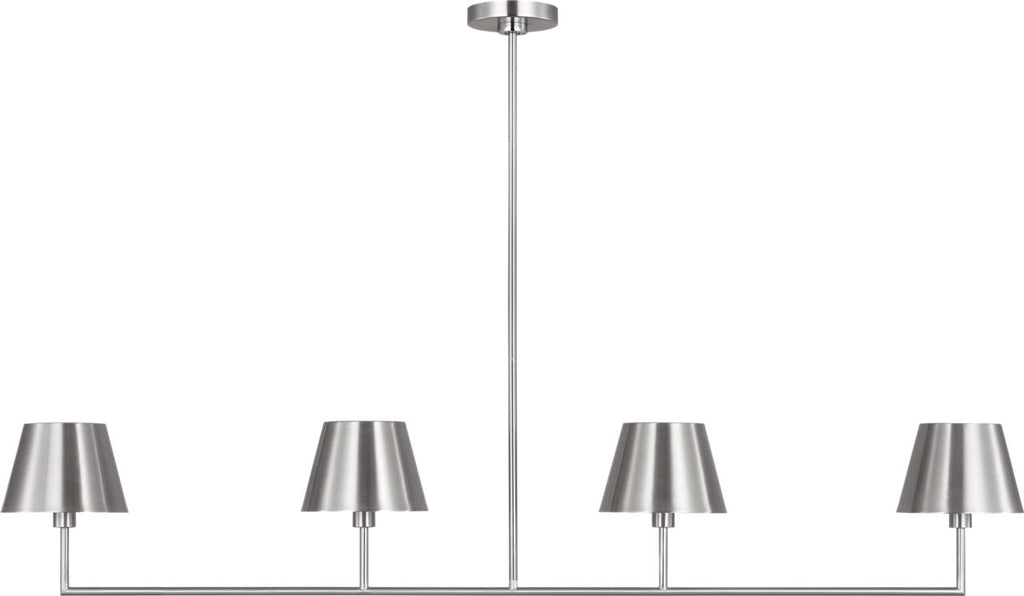 Ender Large Linear Chandelier Brushed Nickel