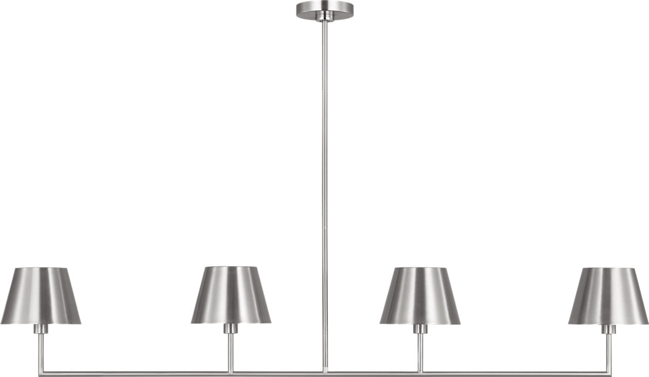 Ender Large Linear Chandelier Brushed Nickel