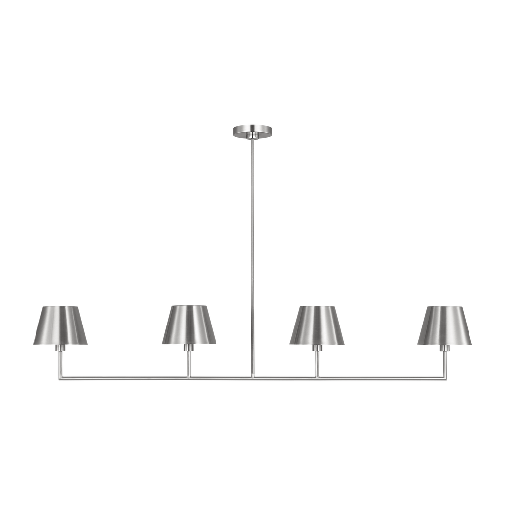 Ender Large Linear Chandelier Brushed Nickel