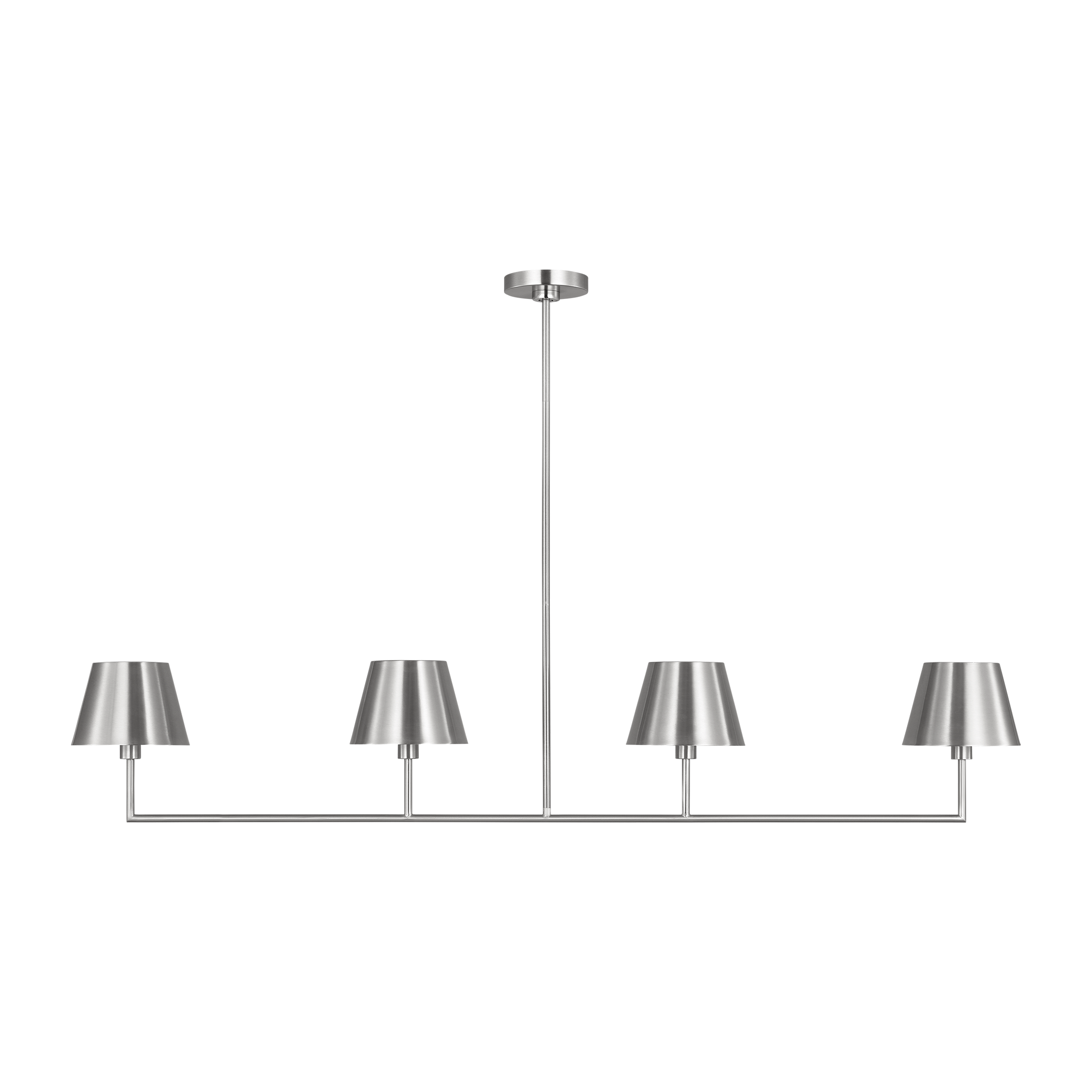 Ender Large Linear Chandelier Brushed Nickel