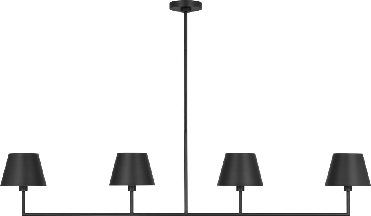 Ender Large Linear Chandelier Midnight Black