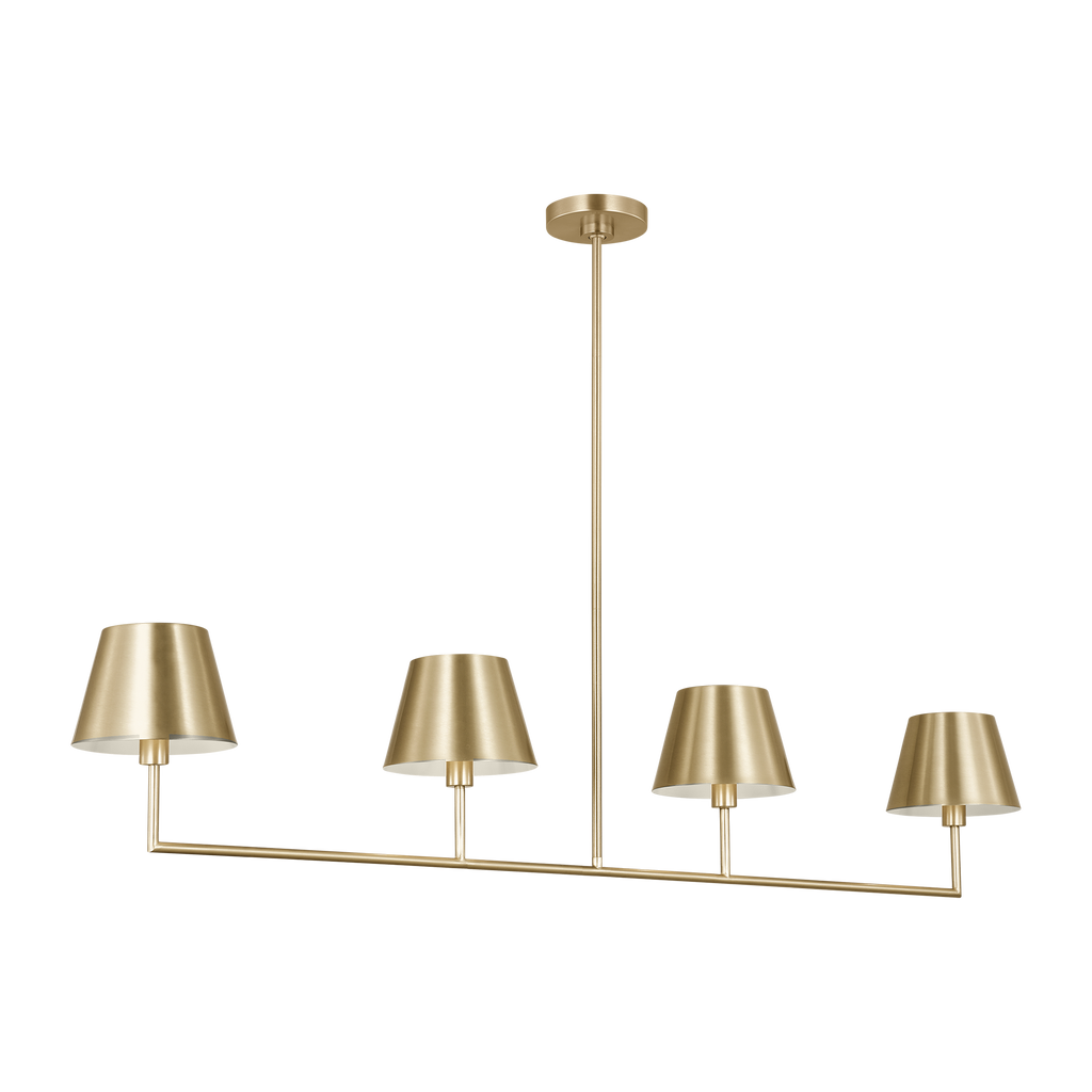 Ender Large Linear Chandelier Satin Brass