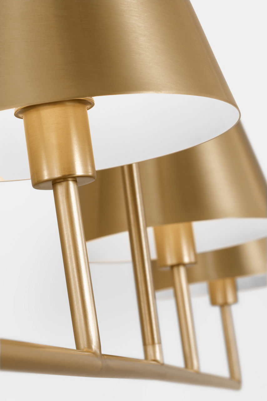 Ender Large Linear Chandelier Satin Brass