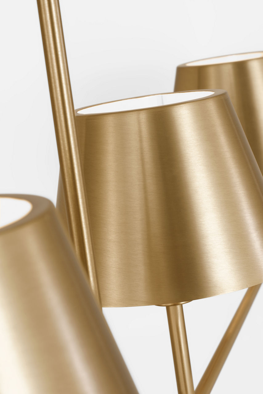 Ender Large Linear Chandelier Satin Brass