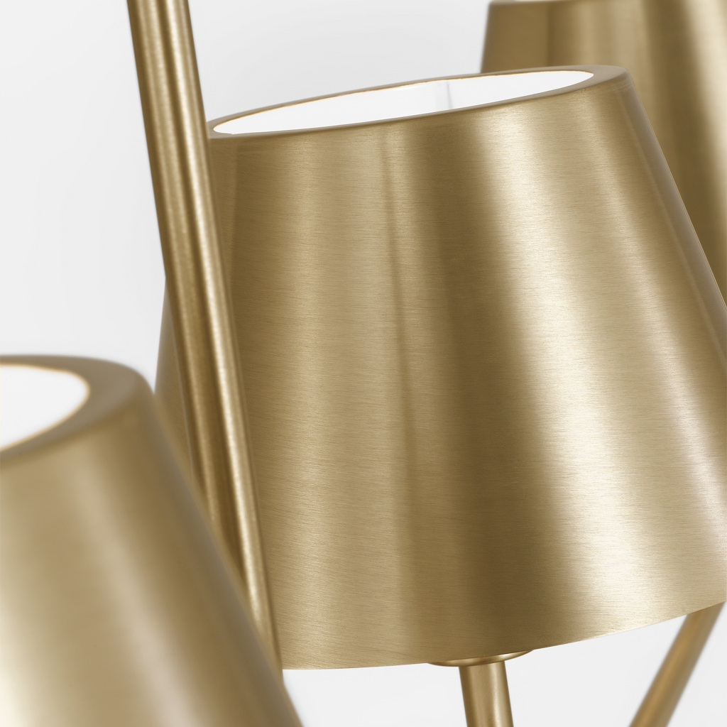 Ender Large Linear Chandelier Satin Brass