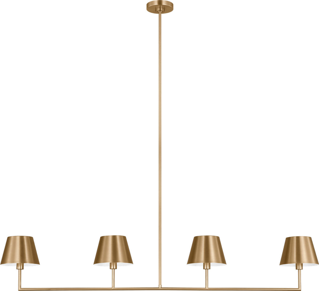 Ender Large Linear Chandelier Satin Brass