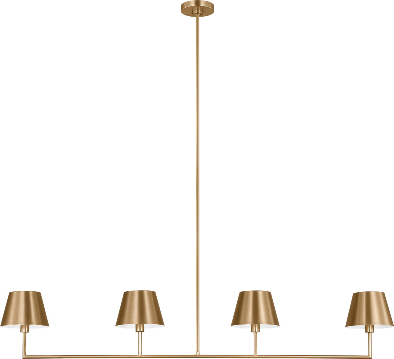 Ender Large Linear Chandelier Satin Brass