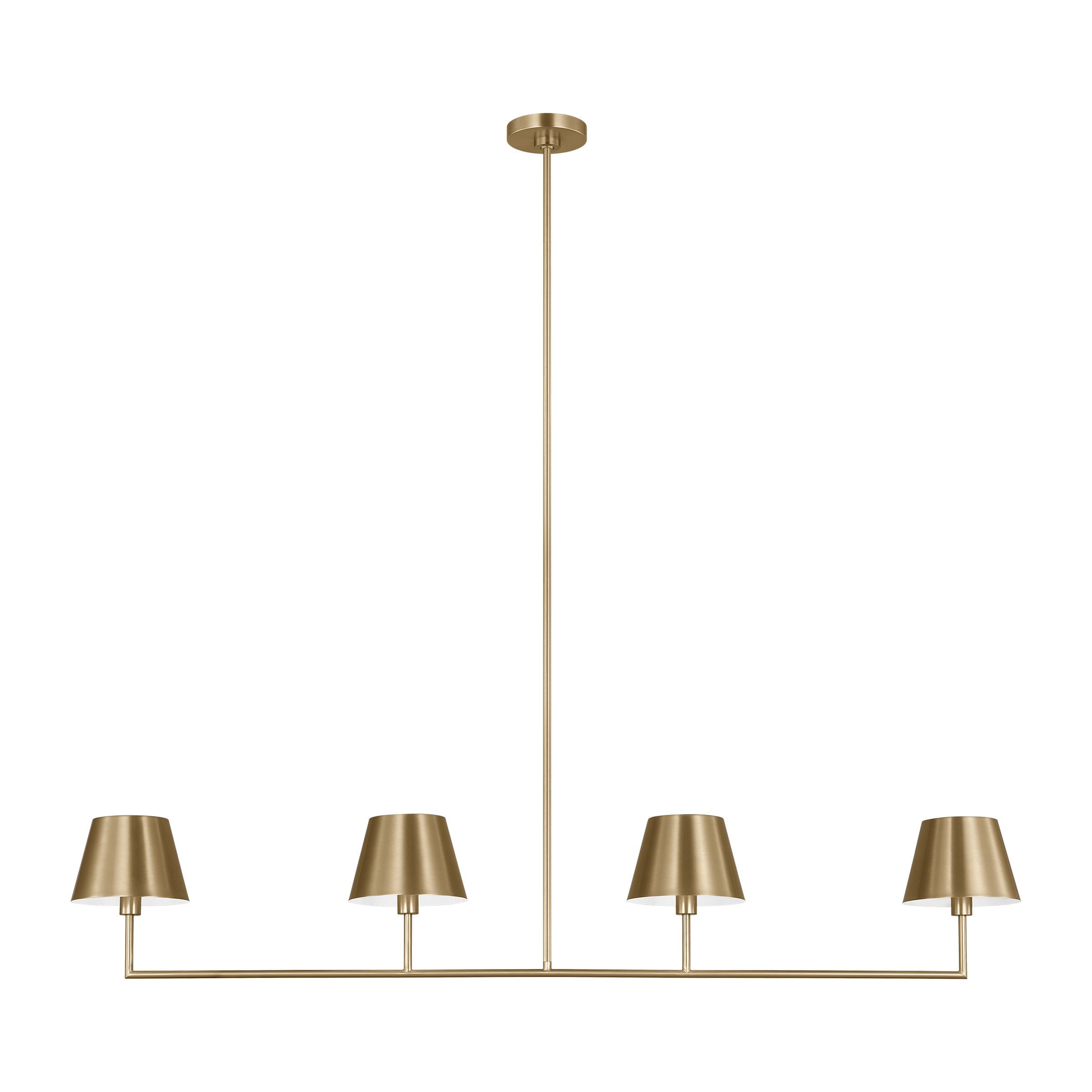 Ender Large Linear Chandelier Satin Brass
