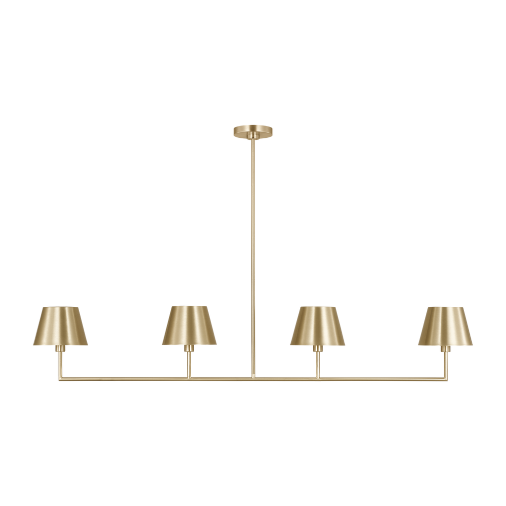 Ender Large Linear Chandelier Satin Brass