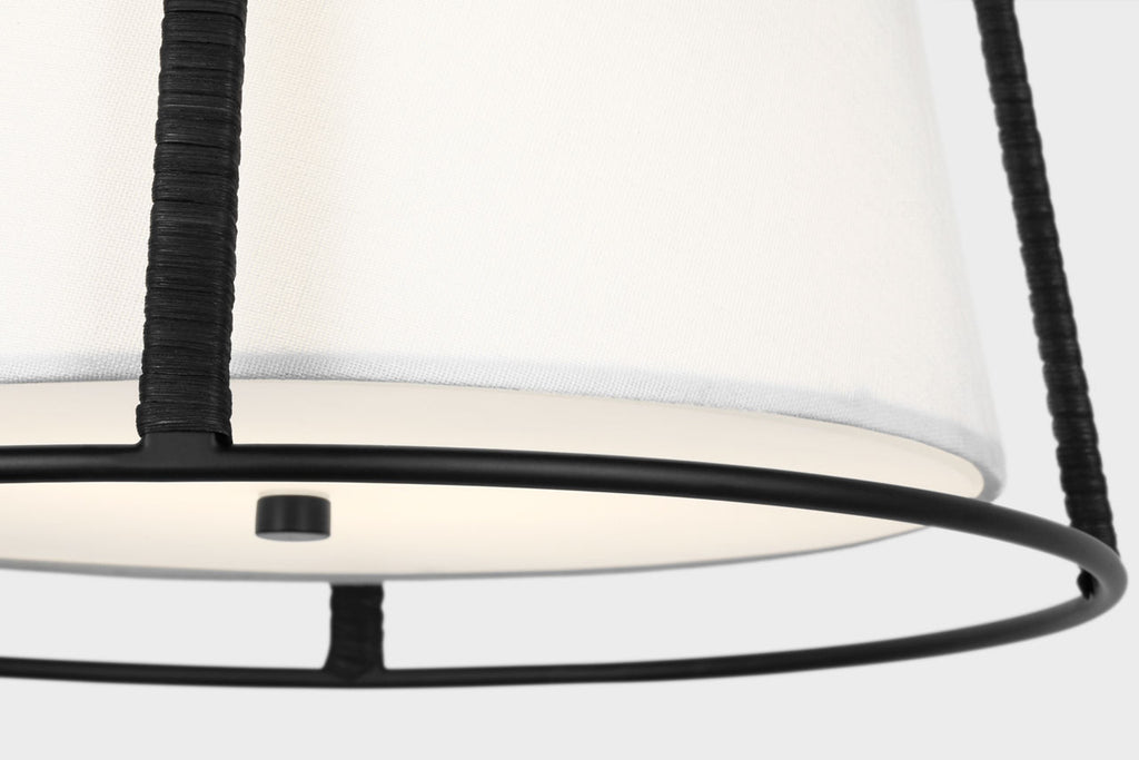 Cortes Medium Flush Mount Midnight Black