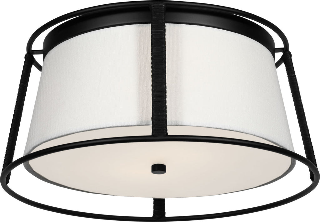 Cortes Medium Flush Mount Midnight Black