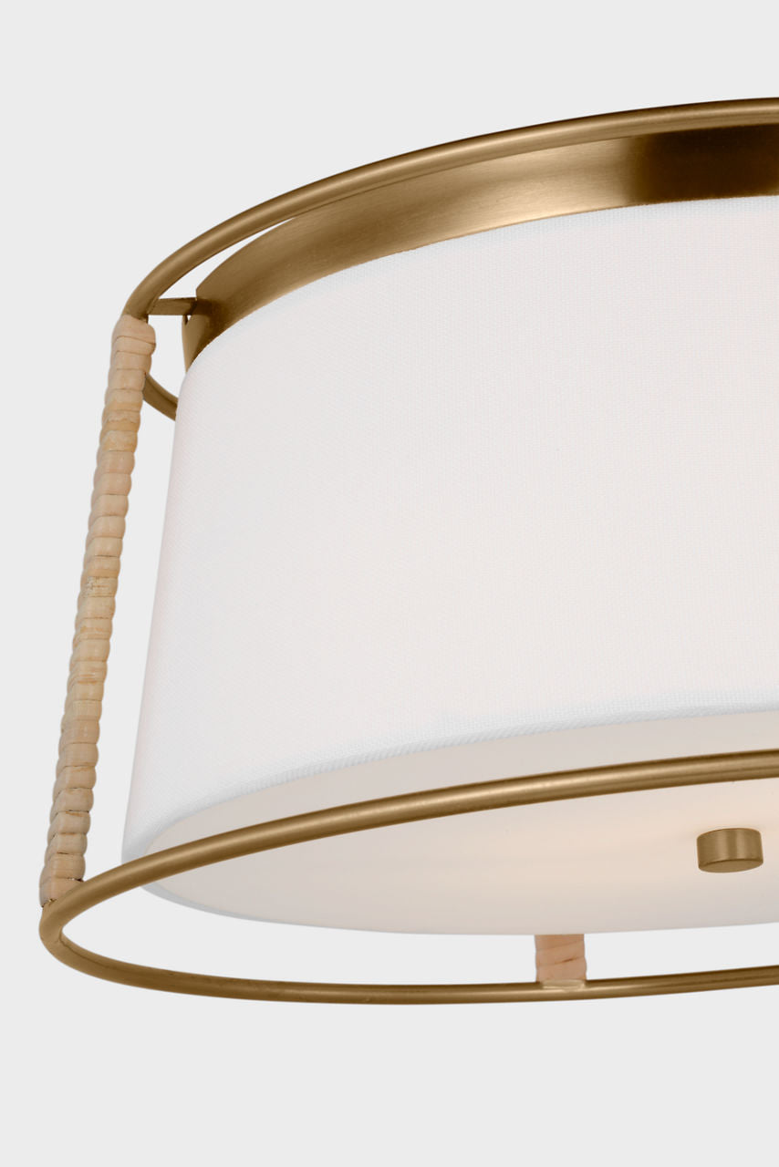 Cortes Medium Flush Mount Satin Brass