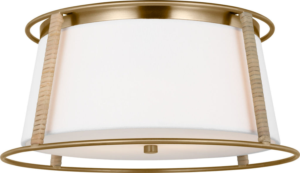 Cortes Medium Flush Mount Satin Brass