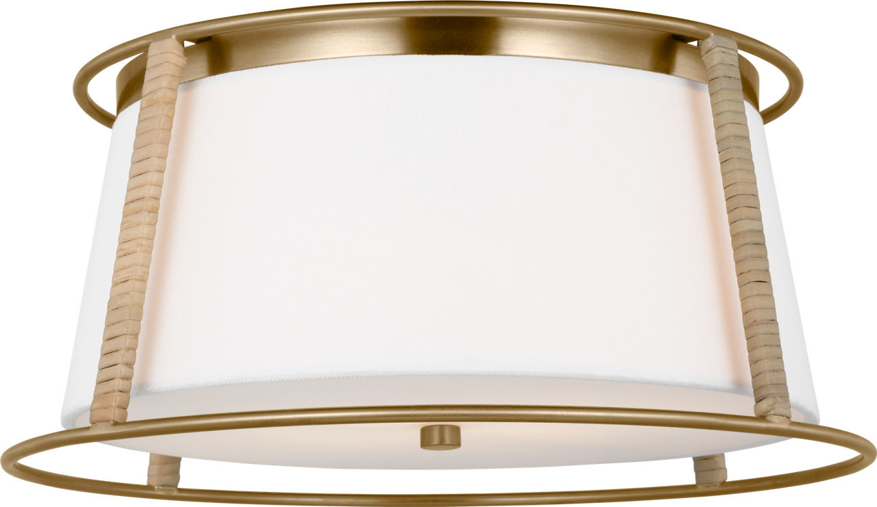 Cortes Medium Flush Mount Satin Brass