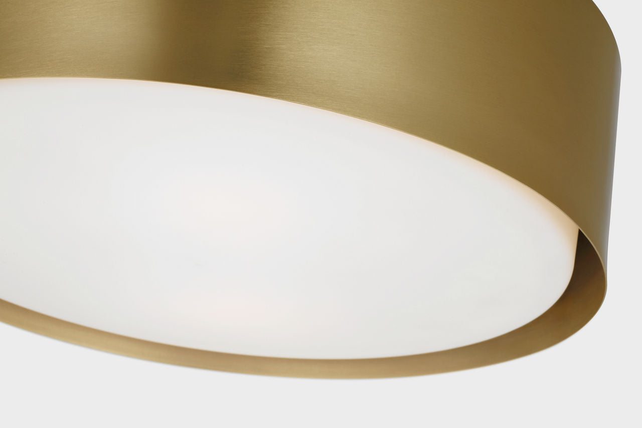 Dartmore Medium Flush Mount Satin Brass