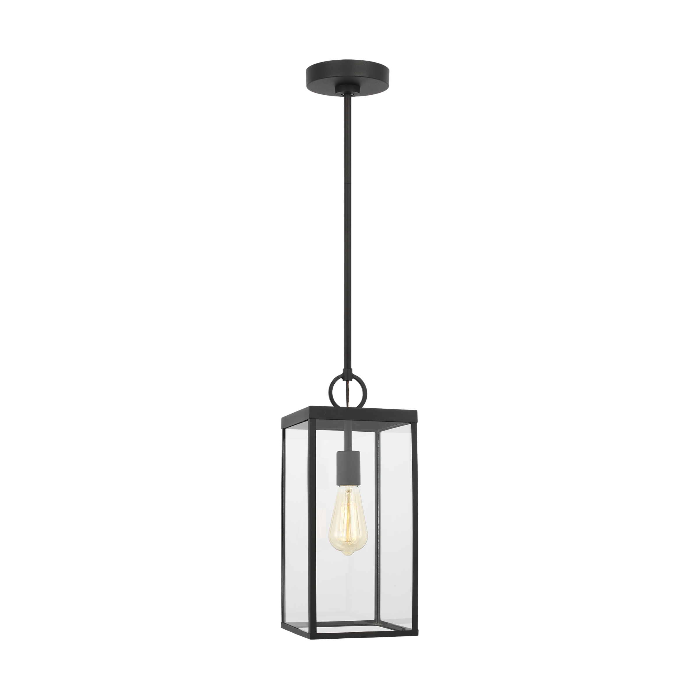 Howell Medium Pendant Lantern Textured Black