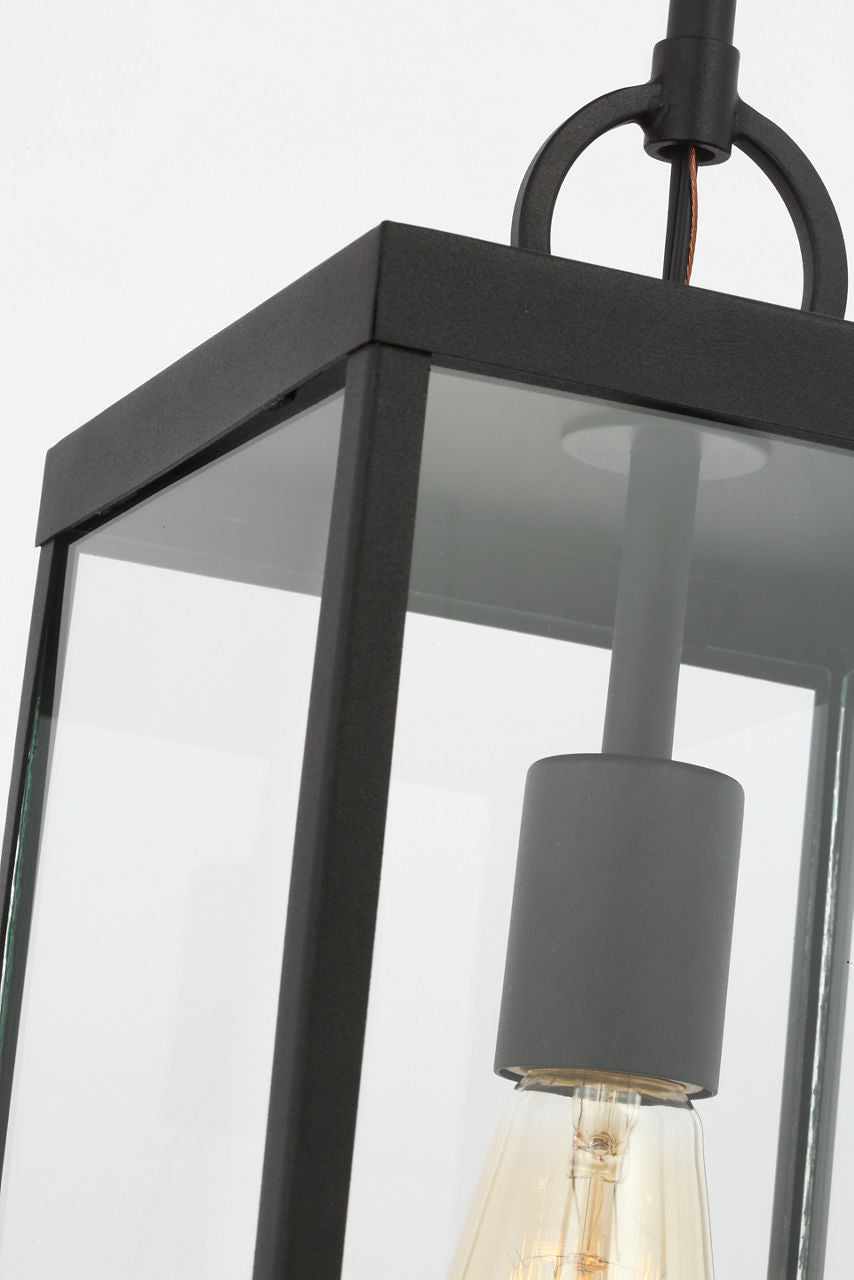 Howell Medium Pendant Lantern Textured Black