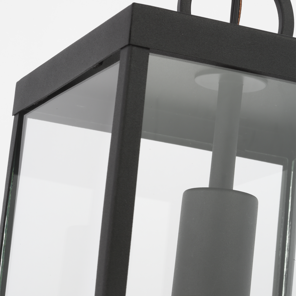Howell Medium Pendant Lantern Textured Black
