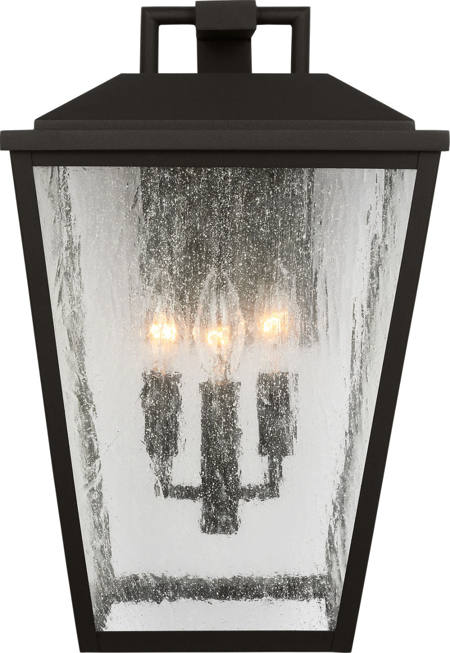 Kennewick Large Wall Lantern Textured Black