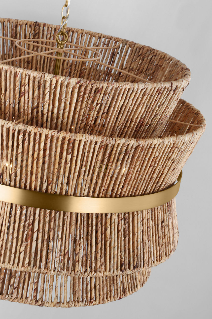 Thurlo Large Hanging Shade Satin Brass