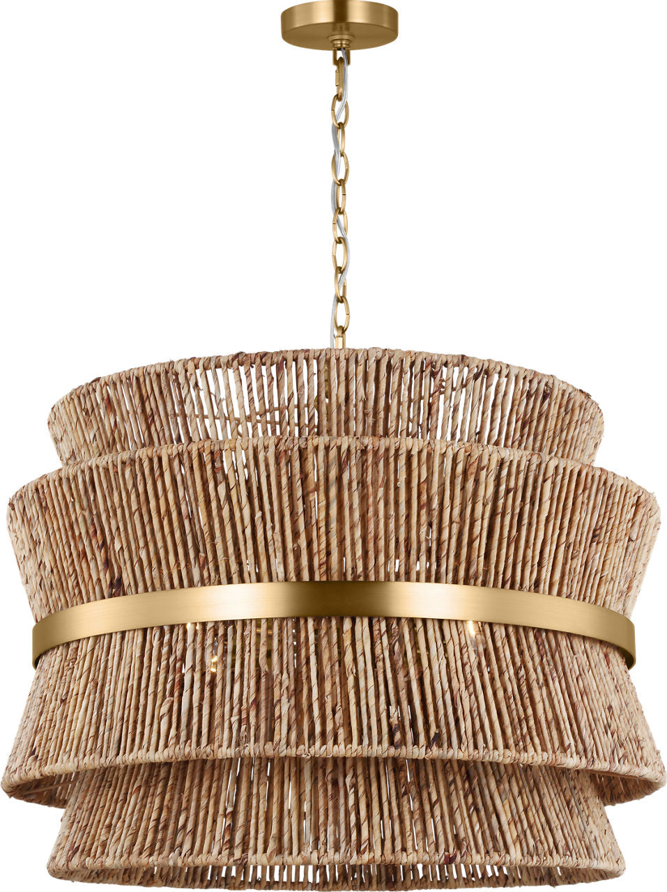 Thurlo Large Hanging Shade Satin Brass