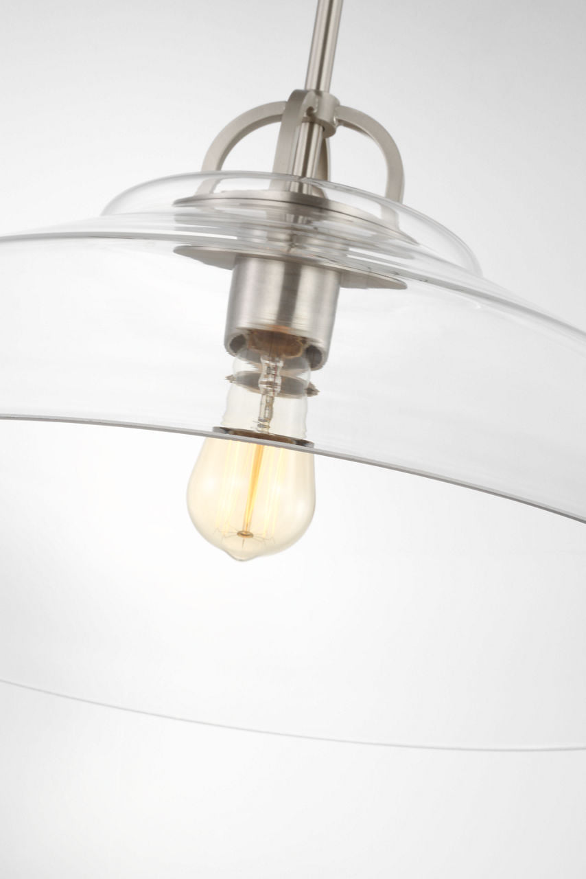 Payton Small Pendant Brushed Steel