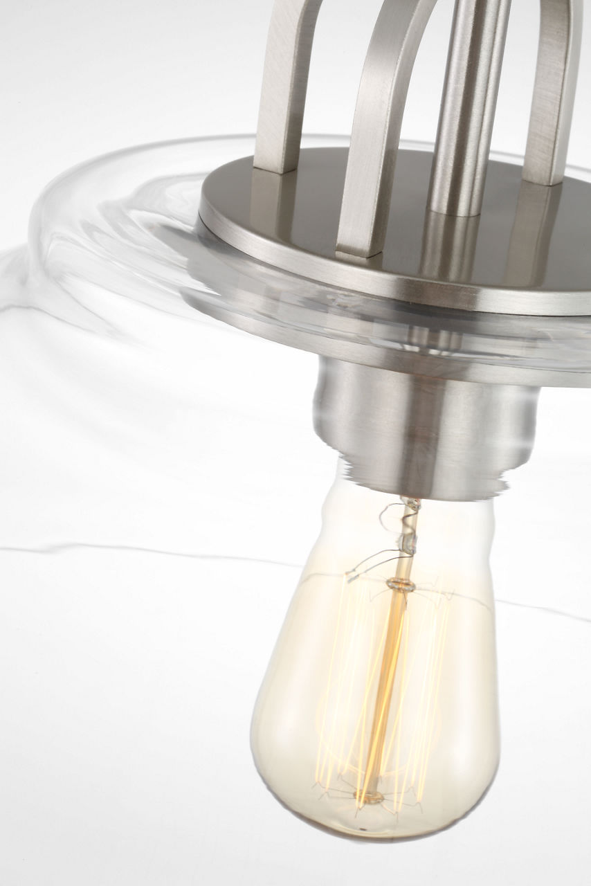 Payton Small Pendant Brushed Steel
