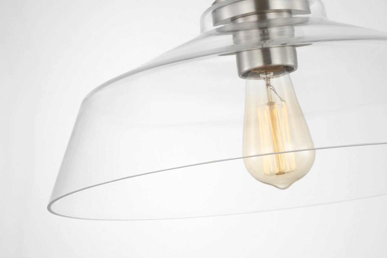 Payton Medium Pendant Brushed Steel
