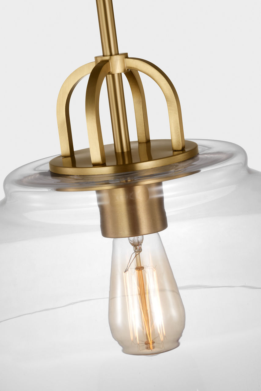 Payton Medium Pendant Satin Brass